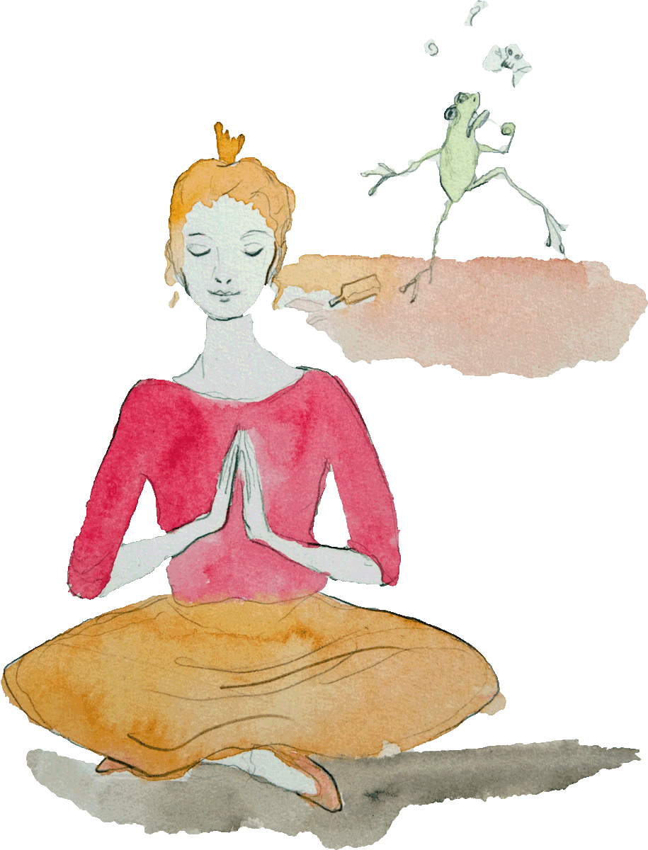 illustration prinzessin entspannen