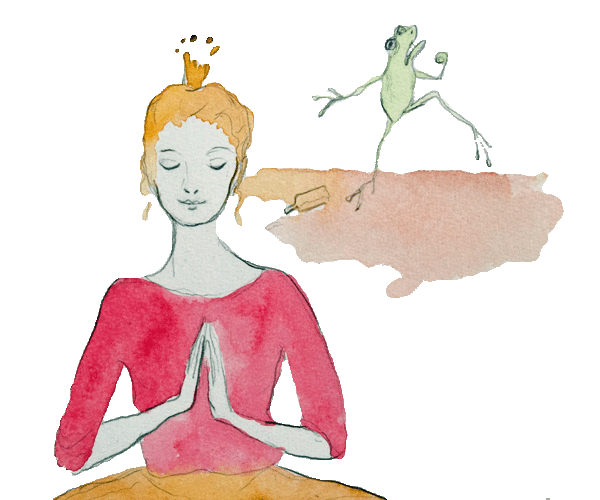 illustration prinzessin entspannen